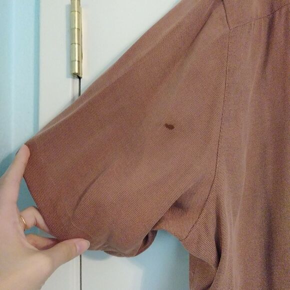 Quick Reflex Terra Cotta Short Sleeve Button Up Shirt - Picture 3 of 5